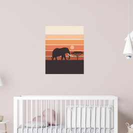 Afrikaanse olifant nurseryprint poster