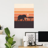 Afrikaanse olifant nurseryprint poster (Thuiskantoor)