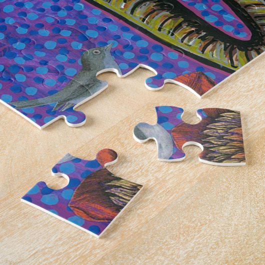 Afrikaanse olifant Puzzle Legpuzzel (Zijkant)
