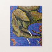 Afrikaanse olifant Puzzle Legpuzzel (Verticaal)