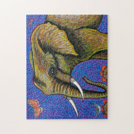 Afrikaanse olifant Puzzle Legpuzzel