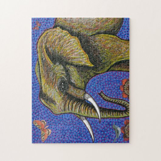 Afrikaanse olifant Puzzle Legpuzzel (Verticaal)