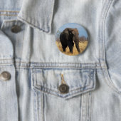 Afrikaanse olifant ronde button 5,7 cm (In situ)