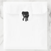 Afrikaanse olifant ronde sticker (Tas)