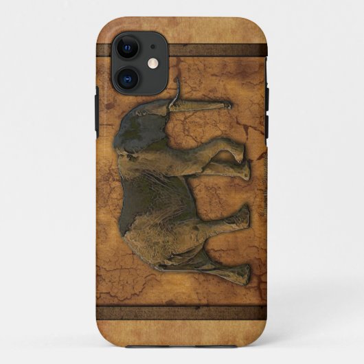 Afrikaanse olifant & rustieke BG mobiele telefoon  Case-Mate iPhone Case (Achterkant)