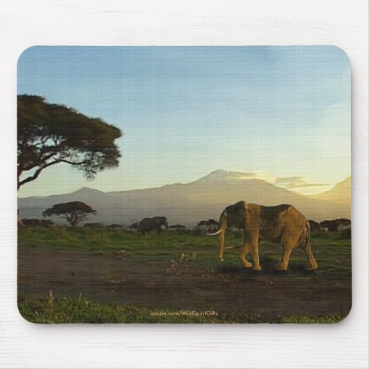 Afrikaanse olifant Savannah Mousepad Muismat (Voorkant)