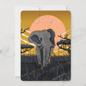 Afrikaanse olifant save the date (Voorkant)