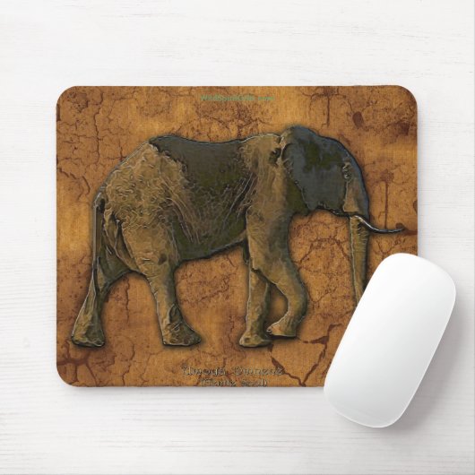 Afrikaanse olifant serie muismat (Met muis)