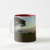 Afrikaanse olifant serie tweekleurige koffiemok (Voorkant links)