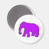 Afrikaanse olifant silhouet ivoor slagtanden Dumbo Magneet (Voorkant / Achterkant)