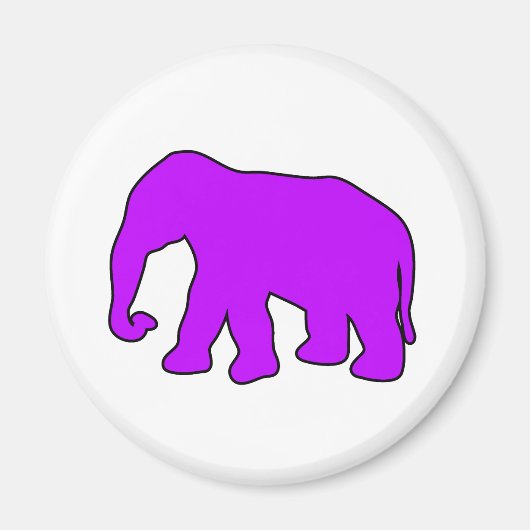 Afrikaanse olifant silhouet ivoor slagtanden Dumbo Magneet (Voorkant)