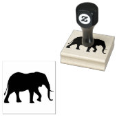 Afrikaanse olifant silhouet wilde dieren rubberstempel (Gestempeld)