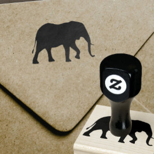 Afrikaanse olifant silhouet wilde dieren rubberstempel