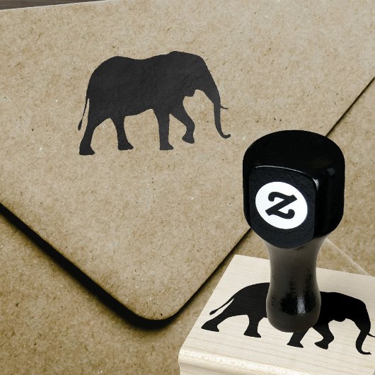 Afrikaanse olifant silhouet wilde dieren rubberstempel