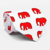 Afrikaanse olifant Silhouette Ivory Tusks Dumbo Stropdas (Opgerold)