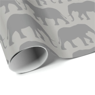 Afrikaanse olifant silhouetten patroon cadeaupapier