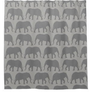 Afrikaanse olifant silhouetten patroon douchegordijn