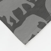 Afrikaanse olifant silhouetten patroon fleece deken (Hoek)