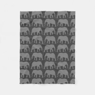 Afrikaanse olifant silhouetten patroon fleece deken