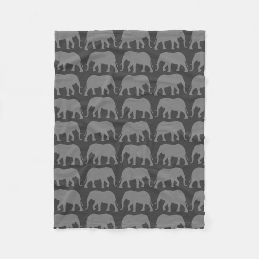 Afrikaanse olifant silhouetten patroon fleece deken (Voorkant)