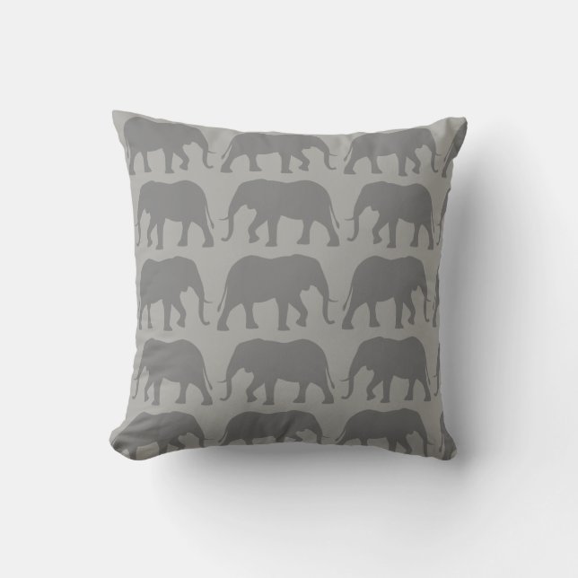 Afrikaanse olifant silhouetten patroon kussen (Voorkant)