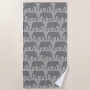 Afrikaanse olifant silhouetten patroon strandlaken