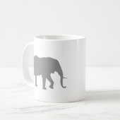 Afrikaanse olifant silhouetten | wild dier koffiemok (Voorkant links)