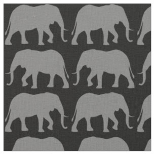 Afrikaanse olifant silhouetten Wildlife Patterned Stof