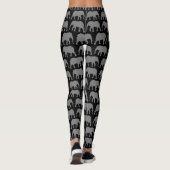 Afrikaanse olifant Silhouettes Pattern WIldlife Wi Leggings (Achterkant)
