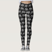 Afrikaanse olifant Silhouettes Pattern WIldlife Wi Leggings (Voorkant)