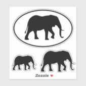 Afrikaanse olifant Silhouettes Vinyl Sticker set (Vel)