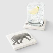 Afrikaanse olifant stenen onderzetter (Zijkant)