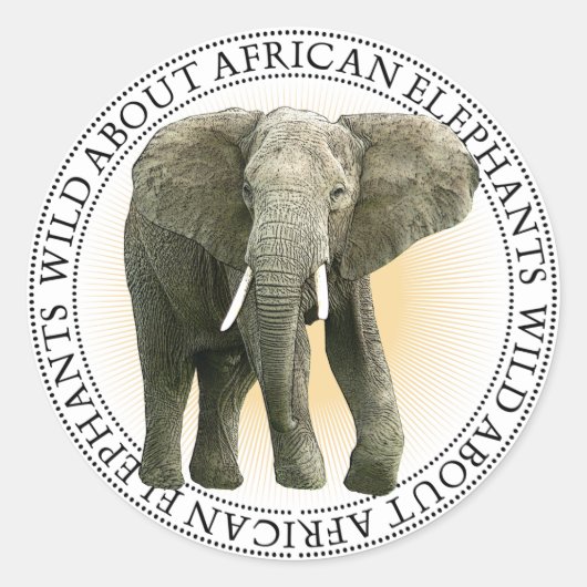 Afrikaanse olifant Stickers (Voorkant)