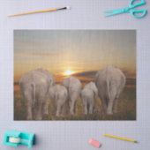 Afrikaanse olifant Sunset Tissuepapier (Craft)