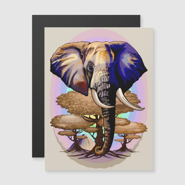 Afrikaanse olifant surrealistisch portret (Voorkant / Achterkant)