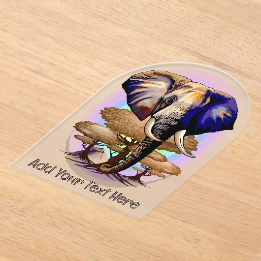 Afrikaanse olifant surrealistisch portret acryl uitnodigingen (Laagn)