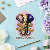 Afrikaanse olifant surrealistisch portret acryl uitnodigingen (Insitu (Huwelijk))