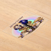 Afrikaanse olifant surrealistisch portret acryl uitnodigingen (Laagn)