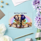 Afrikaanse olifant surrealistisch portret acryl uitnodigingen (Insitu (Huwelijk))