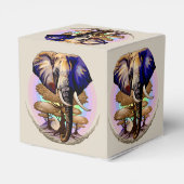 Afrikaanse olifant surrealistisch portret bedankdoosjes (Achterkant)