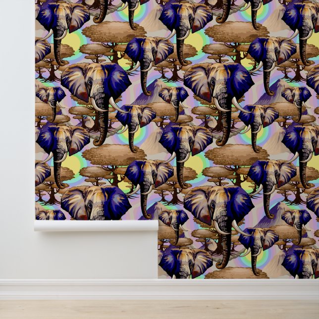 Afrikaanse olifant surrealistisch portret behang (Applicatie)