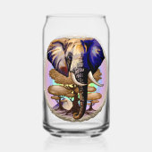 Afrikaanse olifant surrealistisch portret blikvorm glas (Voorkant)