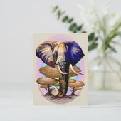 Afrikaanse olifant surrealistisch portret briefkaart (Staand voorkant)