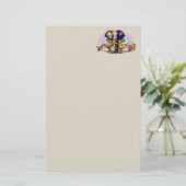 Afrikaanse olifant surrealistisch portret briefpapier (Staand voorkant)