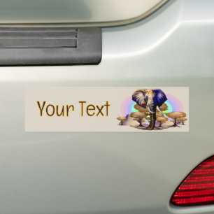 Afrikaanse olifant surrealistisch portret bumpersticker