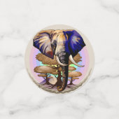 Afrikaanse olifant surrealistisch portret confetti (Kleine voorkant)