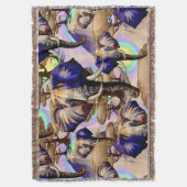 Afrikaanse olifant surrealistisch portret deken (Voorkant Verticaal)