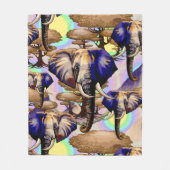 Afrikaanse olifant surrealistisch portret fleece deken (Voorkant)