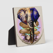 Afrikaanse olifant surrealistisch portret fotoplaat (Voorkant)