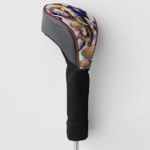 Afrikaanse olifant surrealistisch portret golfheadcover (Schuin)